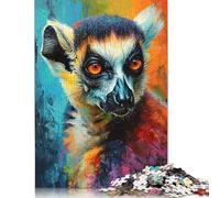 1000 Pieces The Agile Lemur Monkey Paper Puzzles Paper Puzzles for Adults& Teenagers Age 12 Years Up 1000pcs (38x26cm)