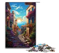 1000 Pieces The Colorful Psychedelia of Dubrovnik’s Old Town Adult Jigsaw Puzzles Family Fun Family Game Stress Reliever Difficult Challenge 75x50cm