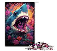1000 Pieces The Colorful Psychedelia of Shark Mythology Puzzle Game Jigsaw for Adults Suitable for Couples for And Teenager Age 14 Years Up 75x50cm