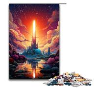 1000 Pieces The Colorful Psychedelia of Space Shuttle Dawn Adult Jigsaw Puzzles Family Fun Family Game Stress Reliever Difficult Challenge 75x50cm