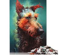 1000 Pieces The Confident Terrier for Adults Difficult Jigsaw Puzzles Puzzles Wooden Puzzles Educational Game for Adult Teenagers 1000pcs (75x50cm)