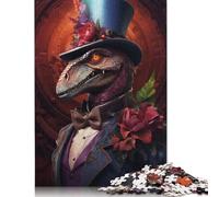 1000 Pieces The Dapper Dino Jigsaw Puzzles for Adults Wooden Puzzles for Adults Teenager Man Woman Gift 1000pcs (75x50cm)