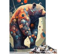 1000 Pieces The Friendly Bear Jigsaw Puzzles for Adults Wooden Puzzles for Adults Teenager Man Woman Gift 1000pcs (75x50cm)