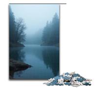 1000 Pieces The Lake in The Fog Looks Like A Fairyland Puzzles for Adults Impossible Puzzle Stress Reliever for And Teenager Age 14 And Up 1000 PCS(75x50cm)