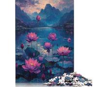 1000 Pieces The Lotus Blossom Puzzles Jigsaw Adults Difficulty Jigsaw Puzzle Relaxing Games Toy 1000pcs (75x50cm)
