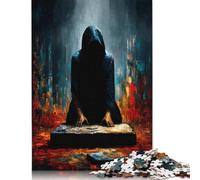 1000 Pieces The Oath Beneath The Veil - The Kneeling Figure Before The Stone for Adults Difficult Jigsaw Puzzles Puzzles for Adults Educational Game Challenge Toy 1000pcs (75x50cm)