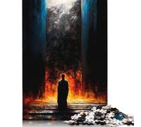 1000 Pieces The Pilgrim Before The Sealed Gate - The One Who Dared to Stand for Adults Difficult Wooden Puzzles Jigsaw Puzzles for Adults Educational Game Challenge Toy 1000pcs (75x50cm)