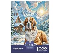 1000 Pieces The Saint Bernard Jigsaw Puzzles for Adults Family Challenge Toys Jigsaw Puzzle Home Decoration for Men Women Elders Seniors 70x50cm/1000pcs