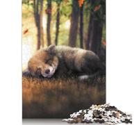 1000 Pieces The Sleeping Fox Cub Jigsaw Puzzles for Adults Wooden Puzzles for Adults Teenager Man Woman Gift 1000pcs (75x50cm)