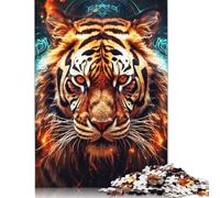 1000 Pieces The Tigers Eyes Jigsaw Puzzles Adults Difficulty Puzzles Strengthen Relationships between Family Members 1000pcs (75x50cm)