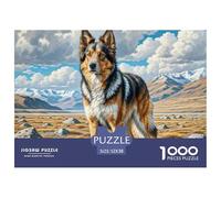 1000 Pieces Tibetan Spaniel Jigsaw Puzzle Challenge High Difficulty for Adults Home Decorations Educational Games Age 12+ for Adults 52x38cm/1000pcs