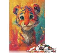 1000 Pieces Tiger Cub Glow Jigsaw Puzzle Jigsaws for Adults for Adults& Teenagers Age 12 Years Up 1000pcs (75x50cm)