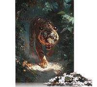 1000 Pieces Tiger in The Jungle Puzzle for Adults Paper Puzzles Jigsaw Puzzles for Adults Educational Game Challenge Toy 1000pcs (75x50cm)