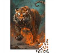 1000 Pieces Tiger Jigsaw Puzzles for Adults Wooden Puzzles for Adults Teenager Man Woman Gift 1000pcs (75x50cm)