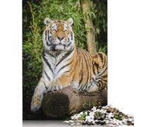 1000 Pieces Tiger Lying On Brown Tree Puzzle Jigsaw Difficulty Puzzle Jigsaw Educational Game Toy 1000pcs (38x26cm)