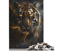 1000 Pieces Tiger Thunder Dark Night Jigsaw Puzzles Difficulty Jigsaw Puzzles Education Games Toys 1000pcs (75x50cm)