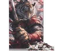 1000 Pieces Tiger Warrior Puzzle Jigsaw Difficulty Puzzle Jigsaw Educational Game Toy 1000pcs (75x50cm)