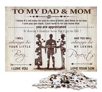 1000 Pieces To My Dad And Mom From Son Jigsaw Puzzles for Adults Wooden Puzzles for Adults Puzzles Learning Educational Toys 1000pcs (75x50cm)