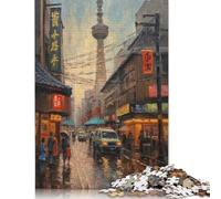 1000 Pieces Tokyo Japan Oil Painting Jigsaw Puzzles for Adults Paper Puzzles for Adults Teenager Man Woman Gift 1000pcs (38x26cm)
