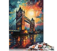 1000 Pieces Tower Bridge Reverie Puzzles Jigsaw Adults Difficulty Jigsaw Puzzle Relaxing Games Toy (75x50cm)