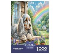 1000 Pieces Toy Long-haired Eared Dog Jigsaw Puzzles for Adults Family Challenge Toys Jigsaw Puzzle Home Decors for The Whole for Women, Gifts for Men 38x26cm/1000pcs