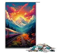 1000 Pieces Train Under The Snowy Mountains Puzzle Game Jigsaw Puzzle for Adults Suitable for Couples for And Teenager Age 14 Years Up 1000 PCS(75x50cm)