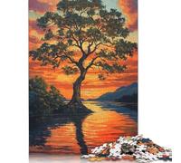 1000 Pieces Tree by Sunset in Autumn Square Jigsaw Puzzles for Adults And Wooden Puzzles 1000pcs (75x50cm)