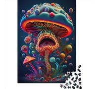 1000 Pieces Trippy Mushrooms 0 for Adults Difficult Jigsaw Paper Puzzle for Adults Christmas Eve Gifts 1000pcs (38x26cm)