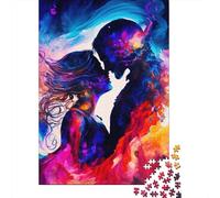 1000 Pieces Twin Flame Couple In Love Jigsaw Puzzles for Adults Wooden Puzzles for Adults Teenager Man Woman Gift 1000pcs (75x50cm)