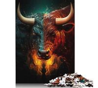 1000 Pieces Two Faced Crypto Bull Puzzle Jigsaw, Difficulty Puzzle Jigsaw Educational Game Toy Family Decoration 1000pcs (38x26cm)