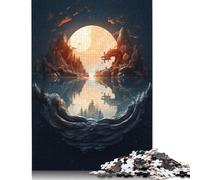 1000 Pieces Unreal Fantasy Landscape Puzzles Jigsaw Adults Difficulty Jigsaw Puzzle Relaxing Games Toy 1000pcs (75x50cm)