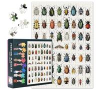 1000 Pieces Vintage Collection of Diverse Beetles Jigsaw Puzzles for Adults Insect Challenging Jigsaw Puzzle for Adults Artwork Decor Intelligence Puzzles for Family Indoor Games 27.5"X19.7"