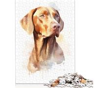 1000 Pieces Vizsla Watercolor Dog Jigsaw Puzzle Adults Difficulty Puzzles Educational Toy Games Family Decoration 1000pcs (75x50cm)