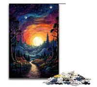 1000 Pieces Walking Alone at Night Puzzle Game Jigsaw for Adults Suitable for Couples for And Teenager Age 14 Years Up 75x50cm