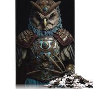 1000 Pieces Warrior Owl Jigsaw Square Puzzle for Adults Wooden Puzzles Unique Challenge Games 1000pcs (75x50cm)