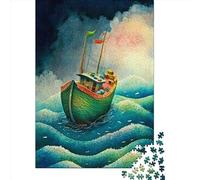 1000 Pieces Watercolor Waves Jigsaw Puzzles for Adults Wooden Puzzle Educational Game for Adult Teenagers 1000pcs (38x26cm)