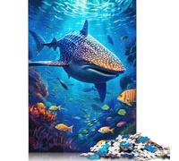 1000 Pieces Whale Shark Jigsaw Puzzle Jigsaws for Adults Educational Game Challenge Toy 1000pcs (75x50cm)