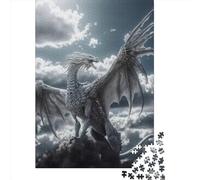 1000 Pieces White Heaven Dragon Paper Puzzles Paper Puzzles for Adults& Teenagers Age 12 Years Up 1000pcs (38x26cm)