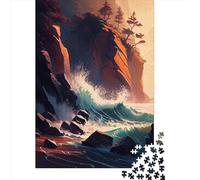 1000 Pieces Wild Nature Landscape Art for Adults Difficult Jigsaw Wooden Puzzle for Adults Christmas Eve Gifts 1000pcs (75x50cm)