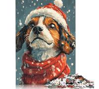 1000 Pieces Winter Dog on Christmas Puzzles Jigsaw Difficulty Puzzle Jigsaw Educational Games Toy 1000pcs (75x50cm)
