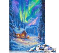 1000 Pieces 'Winter Wonderland Cabin Jigsaw Puzzles for Adults Paper Puzzle Educational Game for Adult Teenagers 1000pcs (38x26cm)