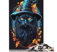 1000 Pieces Witch Cat Familiar Jigsaw Puzzles Difficulty Jigsaw Puzzles Education Games Toys 1000pcs (75x50cm)