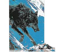 1000 Pieces Wolf Hunting Square Jigsaw Puzzles for Adults And Wooden Puzzles Children Puzzles 1000pcs (75x50cm)