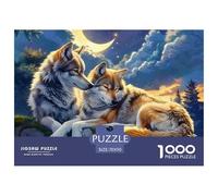 1000 Pieces Wolf Jigsaw Puzzle Fun, Challenging for Adults Home Decoration Educational Game Age 12+ for Adults 70x50cm/1000pcs