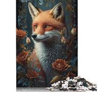 1000 Pieces Wooden Jigsaw Puzzle Cute Art Fox Puzzles Adults Jigsaws Puzzles Toys Great Christmas And Birthday Gifts for Family 1000pcs (75x50cm)