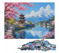 1000 Pieces Wooden Jigsaw Puzzle for Adults, Dali China Landscape Painting | Adult Puzzle: visual matching for a more organised build in spare time.