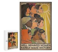 1000 Pieces Wooden Jigsaw Puzzles for Adults-Well Behaved Women Rarely Make History Suitable for All Puzzle Toy Enthusiasts, Educational Educational Art Collectibles