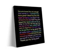 1000 Pieces Wooden Puzzle for Adults It's Important That You are Loved Enough Inspirational Quote Wall Sticker Motivational Wall Stickers for Women Girls Children Friends Gift (Brave 1)