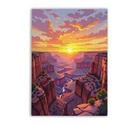 1000 Pieces Wooden Puzzle for Adults Narrows Down to Canyon National Park at Sunset Loop Family Fun and Casual Beginner Puzzles Educational