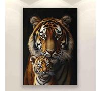 1000 Pieces Wooden Puzzle for Adults Tiger Mom and Baby for Players Who Like to Challenge The Difficult and Unlock More Complex Patterns in Hd